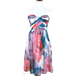Donna Morgan Strapless Multicolor Dress